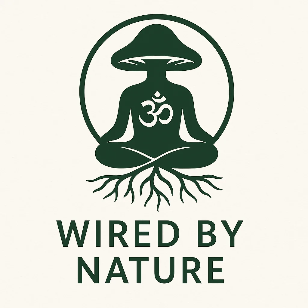 Wired by Nature mushroom meditation logo